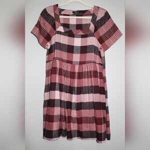 Madewell Kids Checkered Dress in Red and Pink